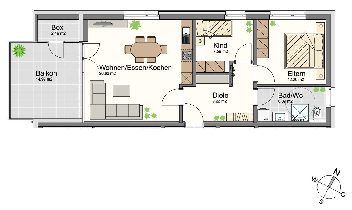 3-Zimmer-Wohnung (W3) in Vandans - Amann Immobilien