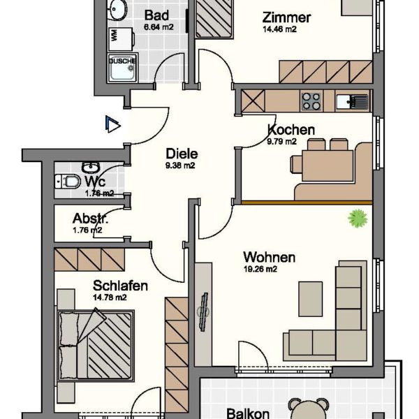 3-Zimmer-Wohnung in Sulz - Amann Immobilien