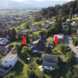Villa in Röthis - Luftbild aus Richtung Osten - Amann Immobilien