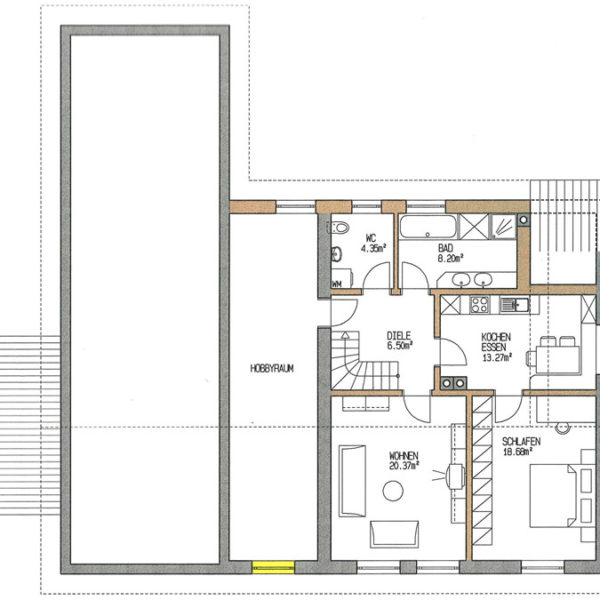 Haus und Baugrund am Waldrand in Göfis - Obergeschoss - Amann Immobilien