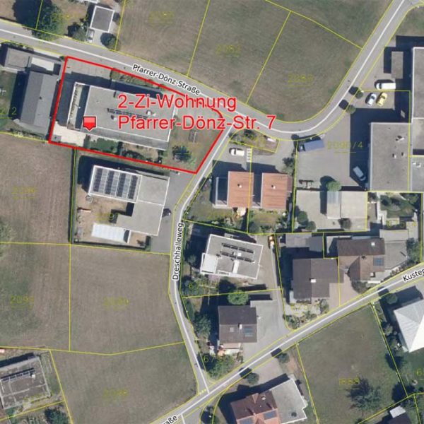 2-Zimmer-Wohnung als Geldanlage in Sulz - Katasterplan - Amann Immobilien