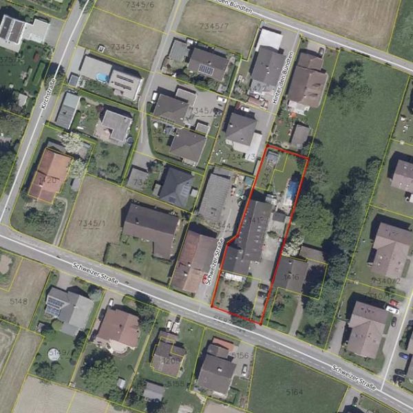 Preiswerte 2-Zimmer-Wohnung in Rankweil - Amann Immobilien - Katasterplan