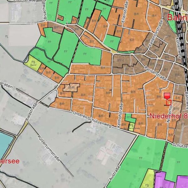Einfamilienhaus in Lauterach - Flächenwidmungsplan - Amann Immobilien