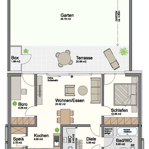 3-Zimmer-Wohnung in Feldkirch - Amann Immobilien - Grundrissplan