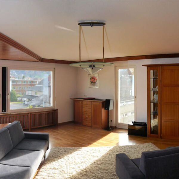 Wohnhaus mit Gewerbefläche in Sulz - Wohnzimmer - Amann Immobilien