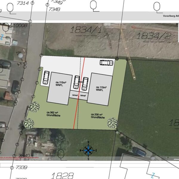 Schönes Grundstück in Weiler - Planungsvorschlag - Einfamilienhäuser - Amann Immobilien