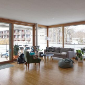 4-Zimmer-Wohnung in bester Lage in Feldkirch-Gisingen - Wohn-Esszimmer mit ca. 44 m2 - Amann Immobilien