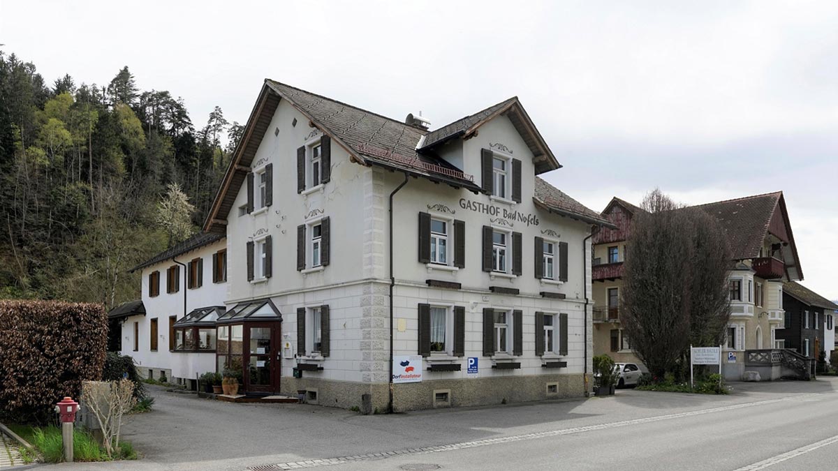 Gasthof Bad Nofels mit 4.457 m2 Grund in Feldkirch - Amann Immobilien