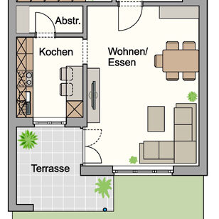 Sehr gepflegte 2-Zimmer-Wohnung mit Garten - Feldkirch - Amann Immobilien
