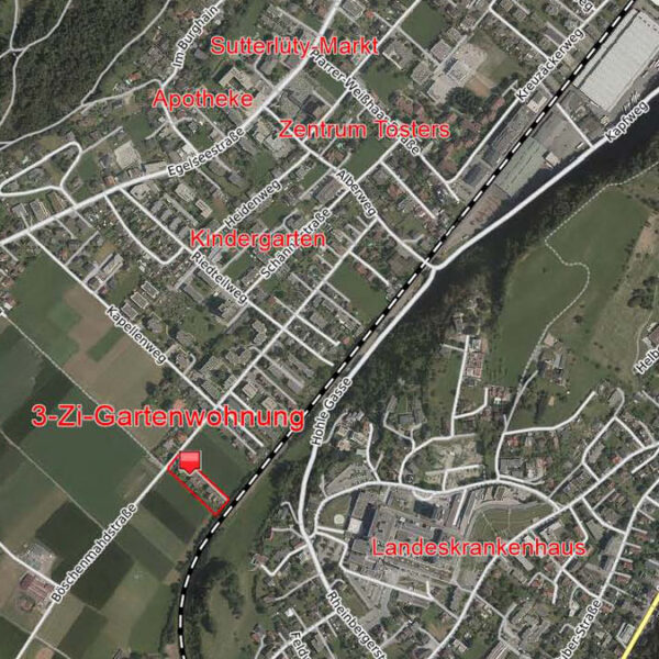 3-Zi-Gartenwohnung in Feldkirch-Tosters - Übersichtsplan