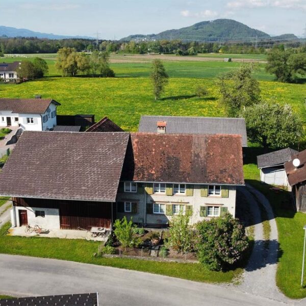Bauernhaus mit Stall und Tenne in guter Lage im Rheintal - Meiningen - Blick nach Norden + Kummenberg - Amann Immobilien