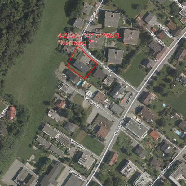 Großzügige 4-Zimmer-Wohnung in Feldkirch-Tosters - Katasterplan - Amann Immobilien