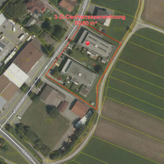 3-Zi-Dachterrassenwohnung mit 113 m2 Terrasse in Altach - Katasterplan - Amann Immobilien