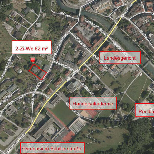 Coole 2-Zi-Wohnung Feldkirch-Stadt - Übersichtsplan - Amann Immobilien