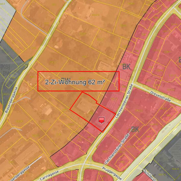 Coole 2-Zi-Wohnung Feldkirch-Stadt - Flächenwidmungsplan - Amann Immobilien