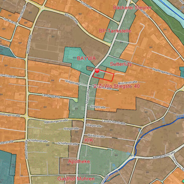 Geräumige und helle 2-Zi-Wo | Rankweil - Flächenwidmungsplan - Amann Immobilien
