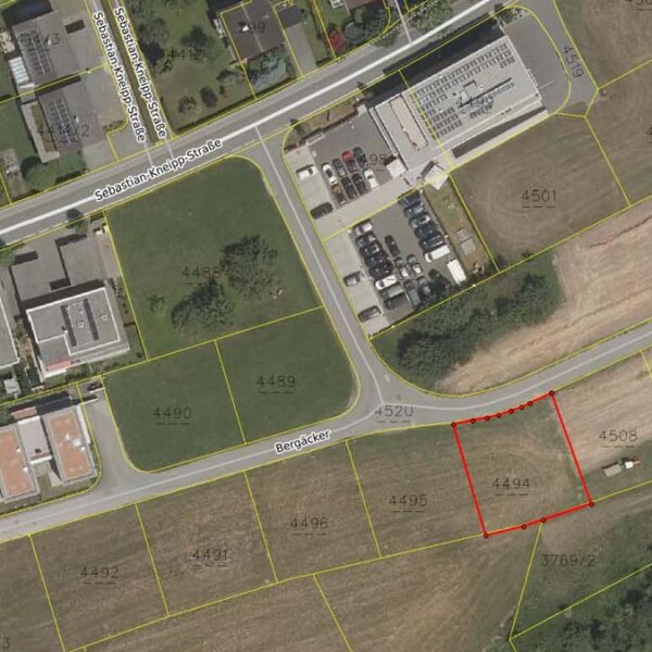 Baugrund in Feldkirch-Nofels - Katasterplan - Amann Immobilien