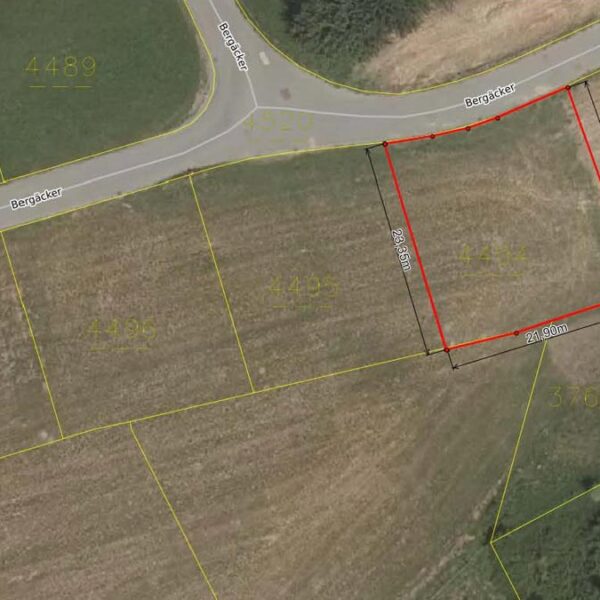 Baugrund in Feldkirch-Nofels - Katasterplan - Amann Immobilien