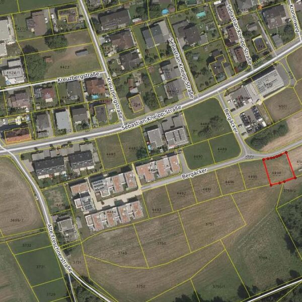 Baugrund in Feldkirch-Nofels - Katasterplan - Amann Immobilien