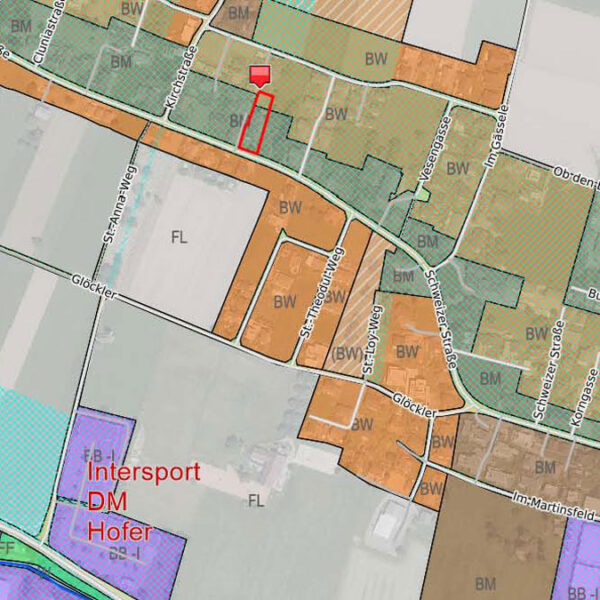 Preiswerte 2-Zimmer-Wohnung in Rankweil-Brederis - Flächenwidmungsplan - Amann Immobilien
