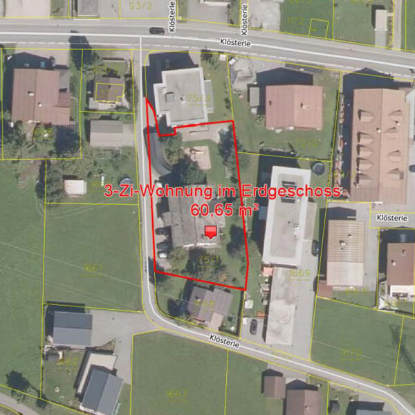 Leistbare 3-Zimmer-Wohnung im Arlberggebiet - Katasterplan - Amann Immobilien