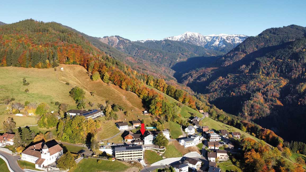 Gasthof/Pension - einzigartige Lage mit herrlichem Panoramablick - Viktorsberg - Hoher Freschen im Hintergrund - Amann Immobilien