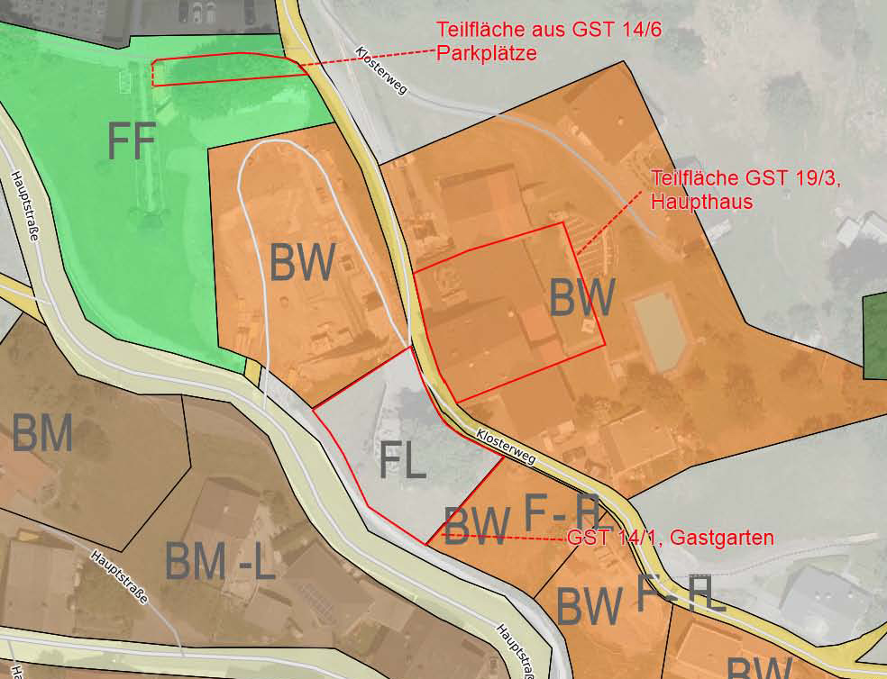 Gasthof/Pension in Viktorsberg - Flächenwidmungsplan - Amann Immobilien