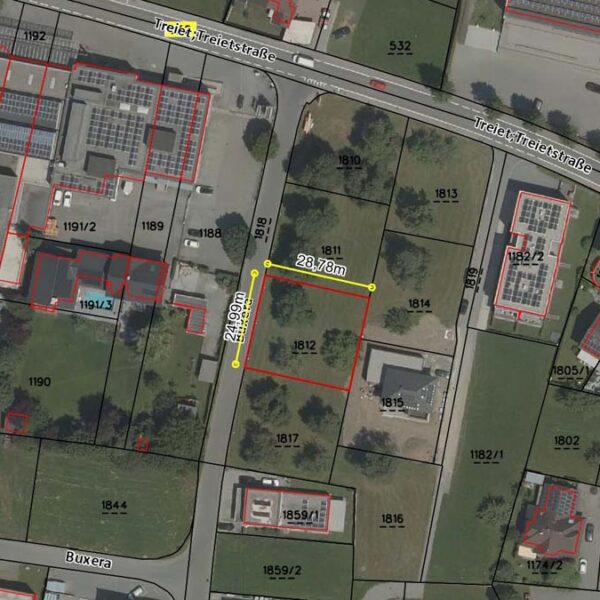 Ruhig gelegenes Grundstück in Weiler - Katasterplan - Amann Immobilien