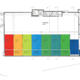 Moderne 3-Zimmer-Wohnung in Weller - Kellergeschossplan - Amann Immobilien