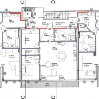 Moderne 3-Zimmer-Wohnung in Weiler - Obergeschossplan - Amann Immobilien
