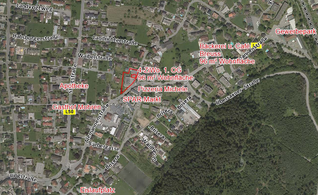 Großzügige und sehr gepflegte 4-Zimmer-Wohnung in Rankweil - Übersichtsplan - Amann Immobilien