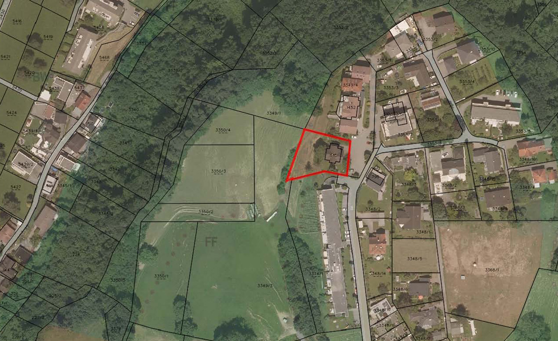 Grundstück in Götzis-Rütte mit herrlicher Aussicht - Katasterplan - Amann Immobilien