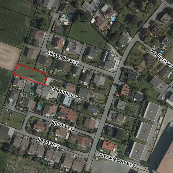 Baugrund in Rankweil - Kolbengasse - Katasterplan - Amann Immobilien
