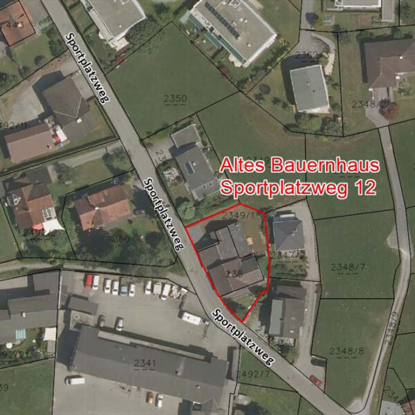 Altes Bauernhaus in Göfis - Katasterplan - Amann Immobilien