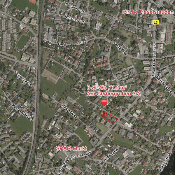 Attraktive 3-Zimmer-Wohnung in guter Lage - Dornbirn - Uebersichtsplan Amann Immobilien