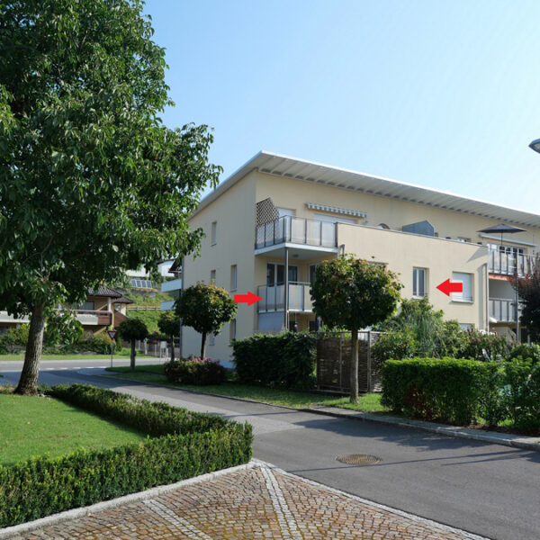 Attraktive 3-Zimmer-Wohnung in guter Lage - Sulz - Südwestansicht - Amann Immobilien