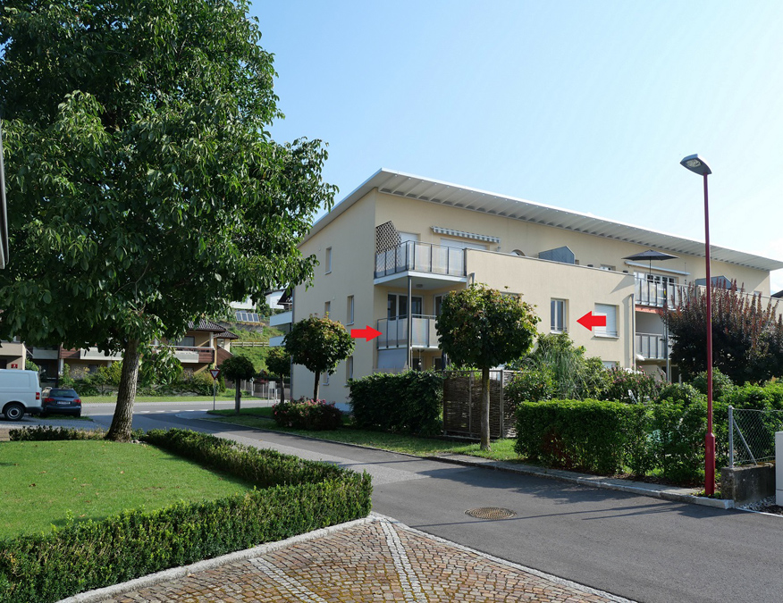 Attraktive 3-Zimmer-Wohnung in guter Lage - Sulz - Südwestansicht - Amann Immobilien