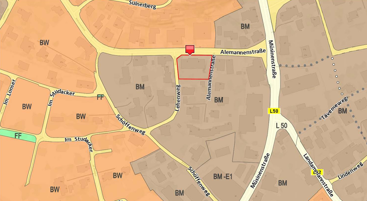 Attraktive 3-Zimmer-Wohnung in guter Lage - Sulz - Flächenwidmungsplan - Amann Immobilien