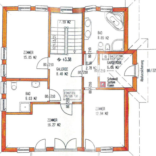 Geräumiges Einfamilienhaus in Koblach - Obergeschossplan - Amann Immobilien