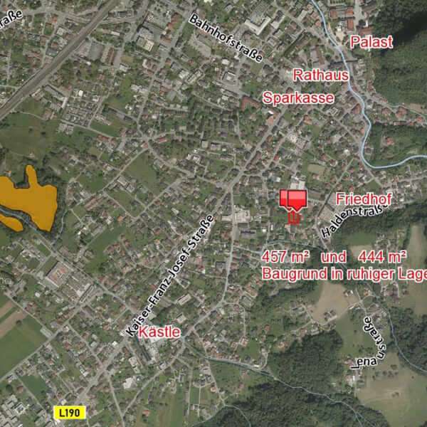 2 Grundstücke in ruhiger und zentrumsnaher Lage - Übersichtsplan - Hohenems - Amann Immobilien