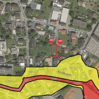 2 Grundstücke in ruhiger und zentrumsnaher Lage - Gefahrenzonenplan - Hohenems - Amann Immobilien