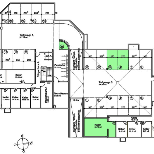 Super 3-Zi-Gartenwohnung in Göfis - Kellergeschossplan - Amann Immobilien