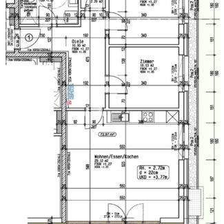 Super 3-Zi-Gartenwohnung in Göfis - Grundrissplan bemaßt - Amann Immobilien