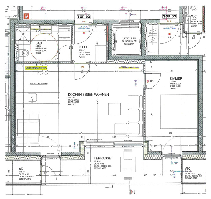 Attraktive 2-Zi-Gartenwohnung in Weiler - Grundrissplan - Amann Immobilien