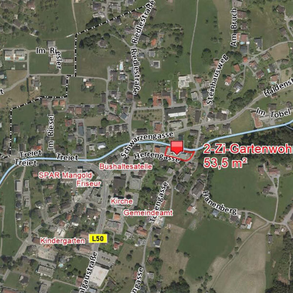 Attraktive 2-Zi-Gartenwohnung in Weiler - Übersichtsplan - Amann Immobilien