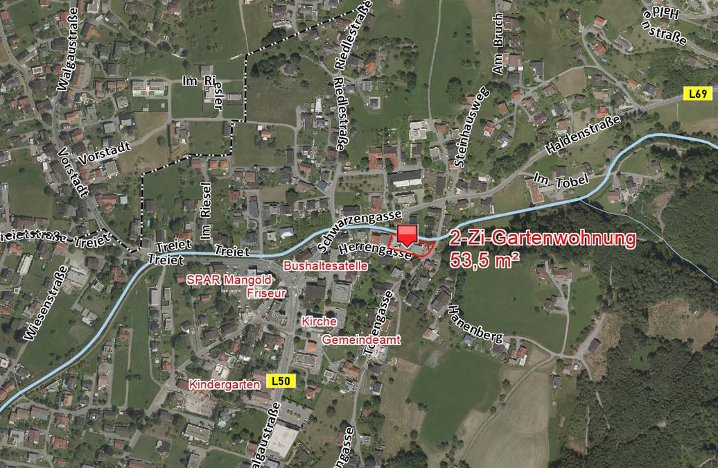 Attraktive 2-Zi-Gartenwohnung in Weiler - Übersichtsplan - Amann Immobilien