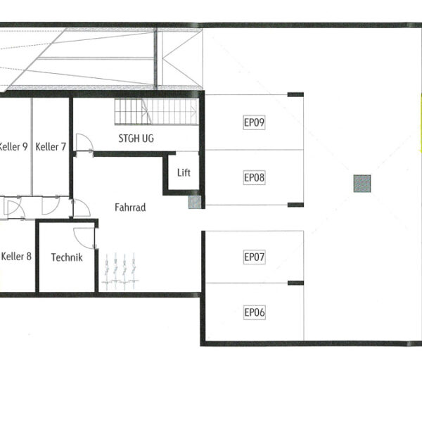 Attraktive 2-Zi-Gartenwohnung in Weiler - UG-Plan - Amann Immobilien