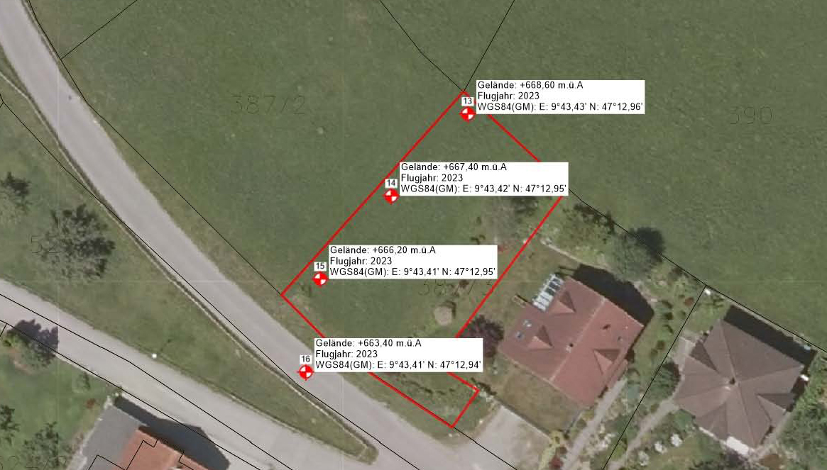 Baugrund mit super Aussicht in Schnifis - Grundstück mit Höhenangaben - Amann Immobilien