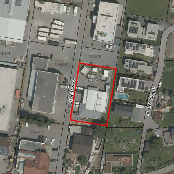 Werkstätte/Produktionsflächen zu vermieten - Katasterplan - Amann Immobilien