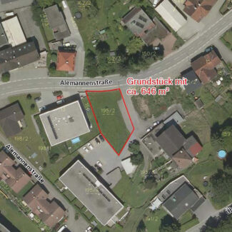 Baugrund in Rankweil - Katasterplan - Amann Immobilien